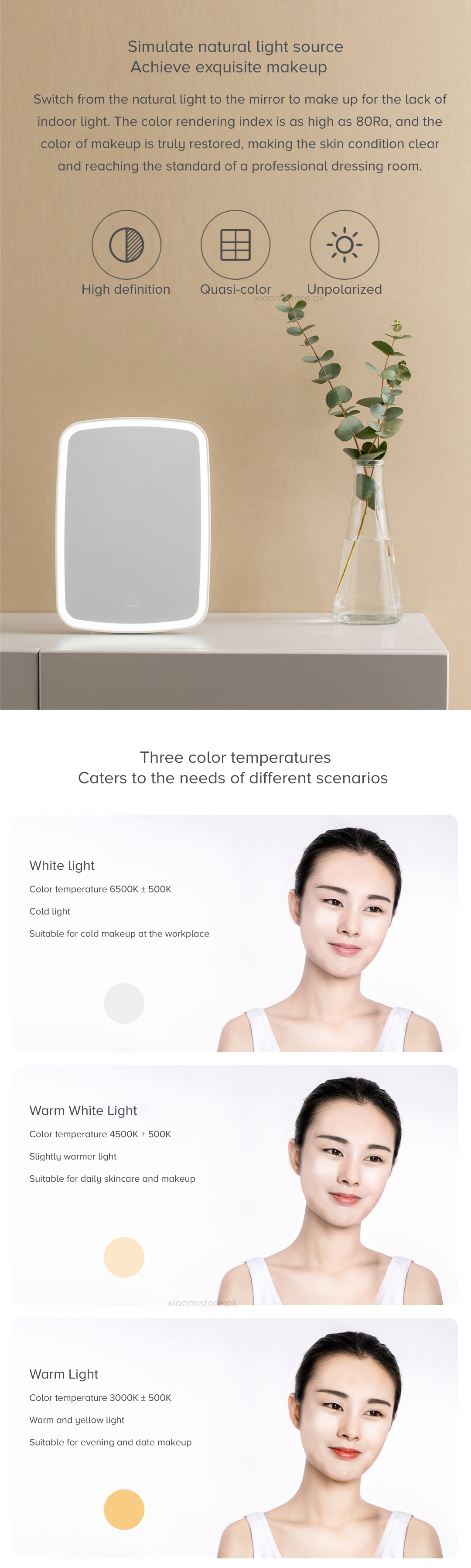 JJ Desktop LED Makeup Mirror JJ Desktop LED Makeup Mirror