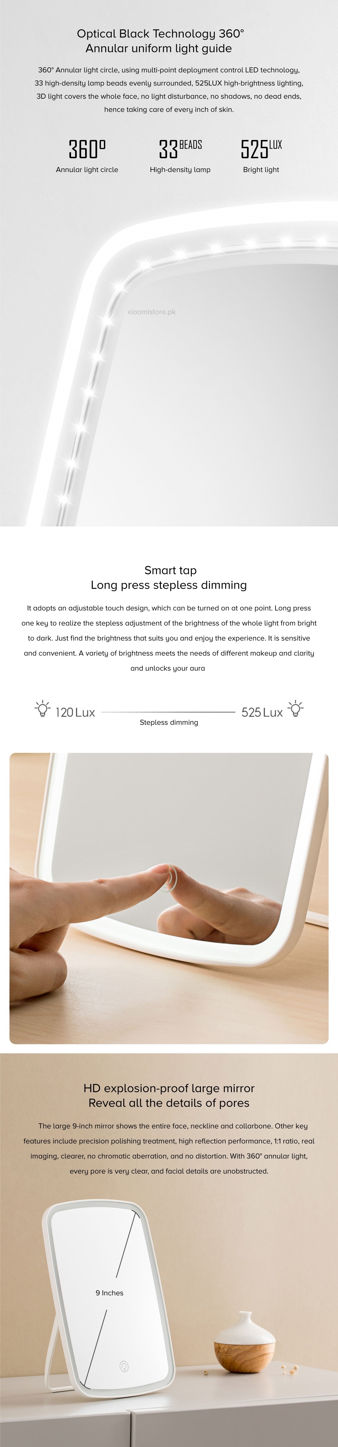 JJ Desktop LED Makeup Mirror JJ Desktop LED Makeup Mirror