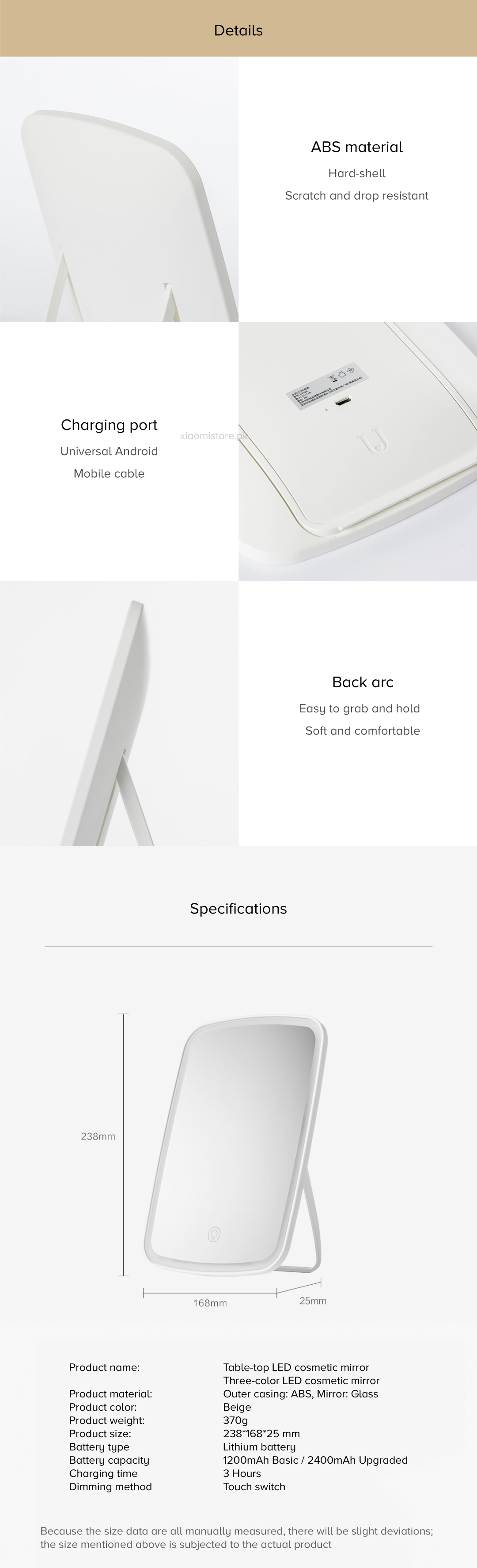 JJ Desktop LED Makeup Mirror JJ Desktop LED Makeup Mirror