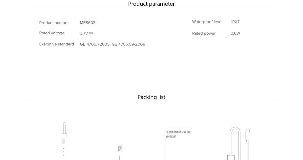 Mi Sonic Electric Toothbrush T100 Mi Sonic Electric Toothbrush T100