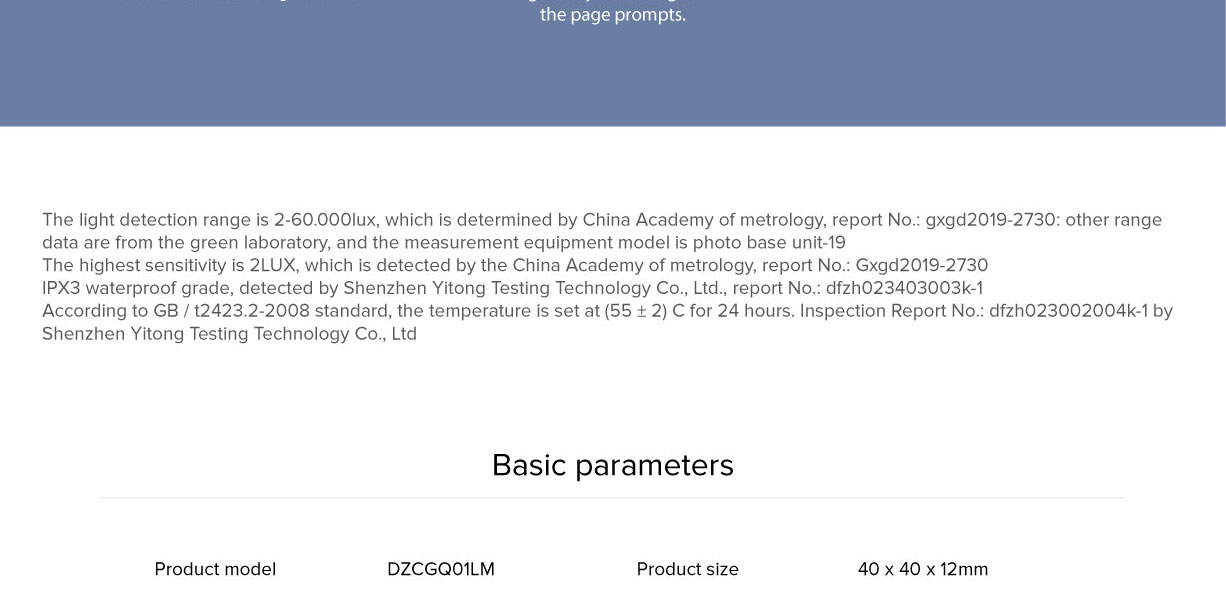 Mi Light Sensor Mi Light Sensor