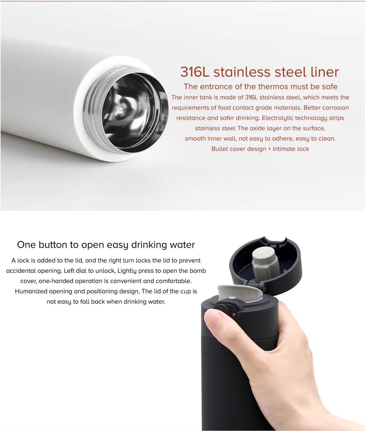 Mi Stainless Steel Insulated Thermos 2