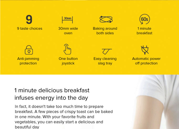 Deerma Multifunction Stainless Steel Toaster