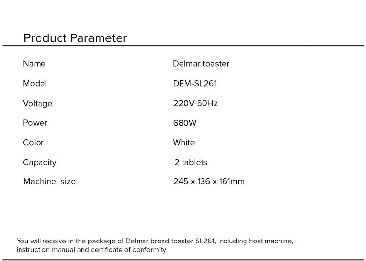 Deerma Multifunction Stainless Steel Toaster