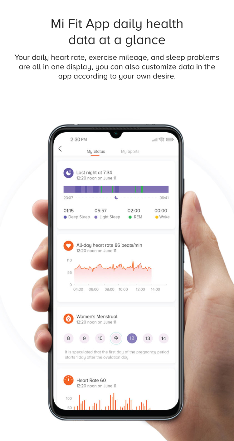App Sleep Data Mi Band Xiaomi Smart Band Mi Band Sleep Tracking