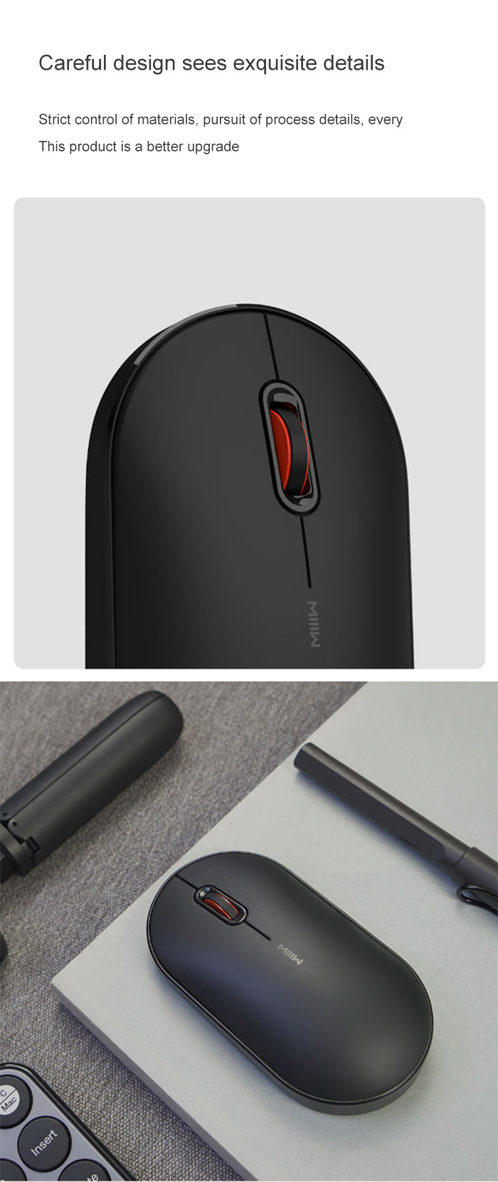 MIIIW Bluetooth Dual Mode Portable Mouse Air