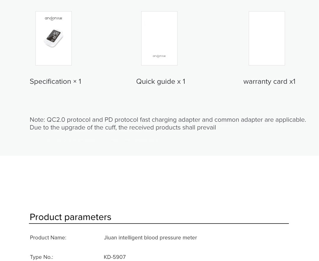 Andon Smart Blood Pressure Monitor Andon Smart Blood Pressure Monitor