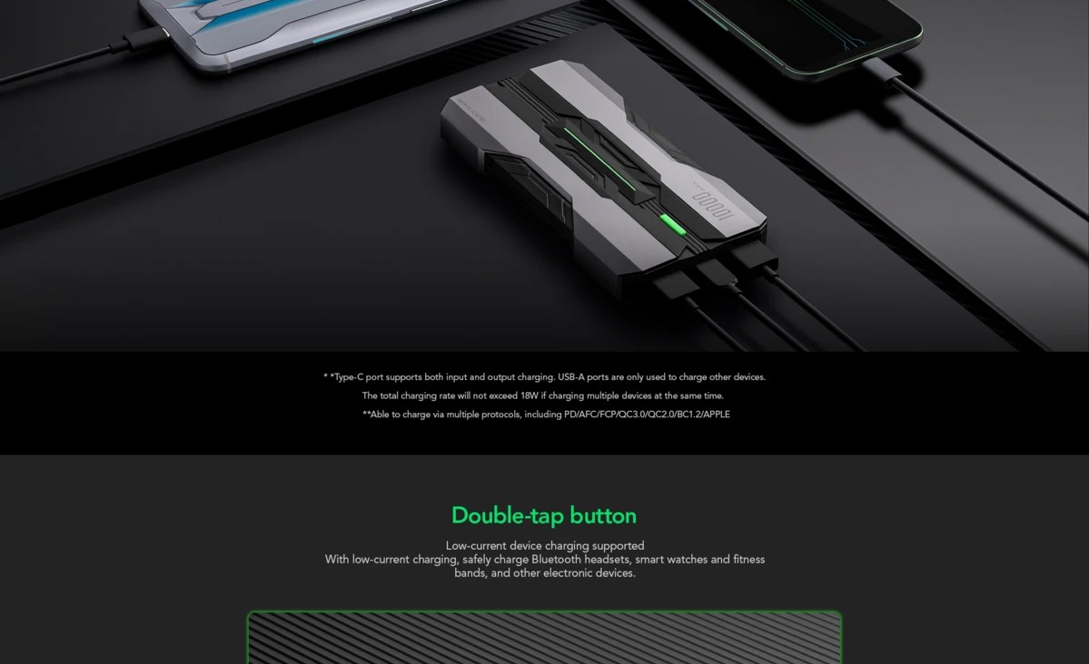 10000mAh Mi Black Shark 18W Power Bank