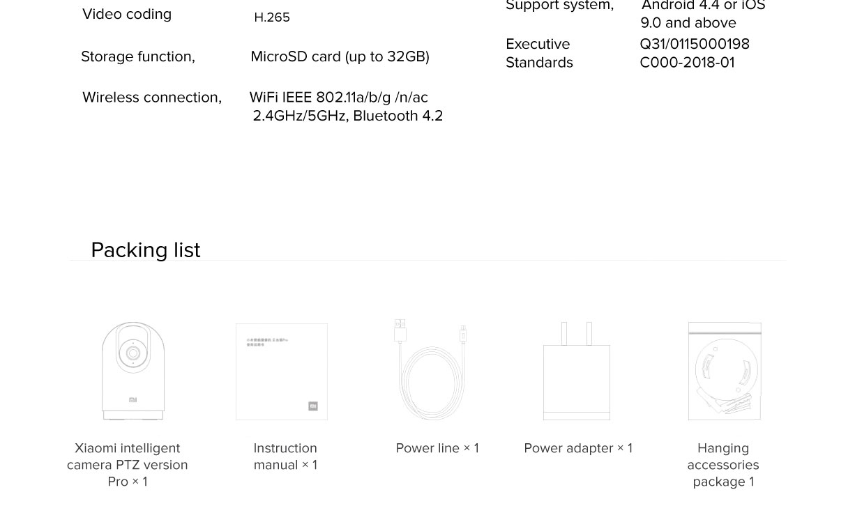 Mi Smart Camera PTZ Version Pro